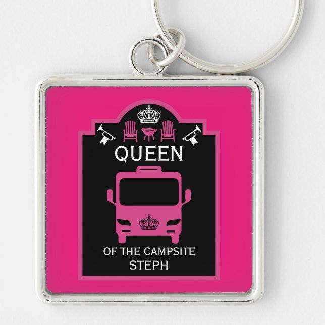 Queen Of The Campsite Keychain (Front)
