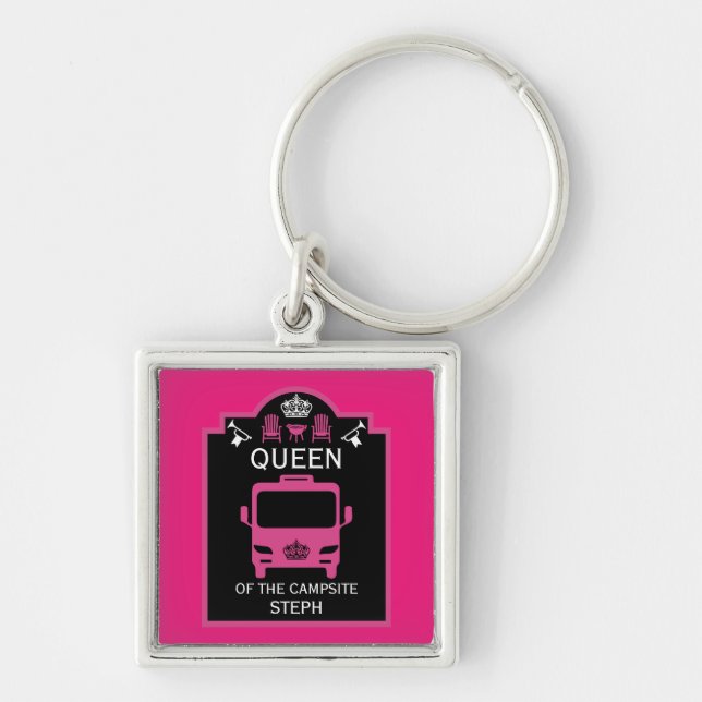 Queen Of The Campsite Keychain (Front)