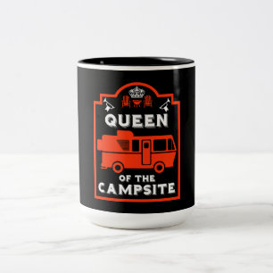Queen Of The Campsite Two-Tone Coffee Mug