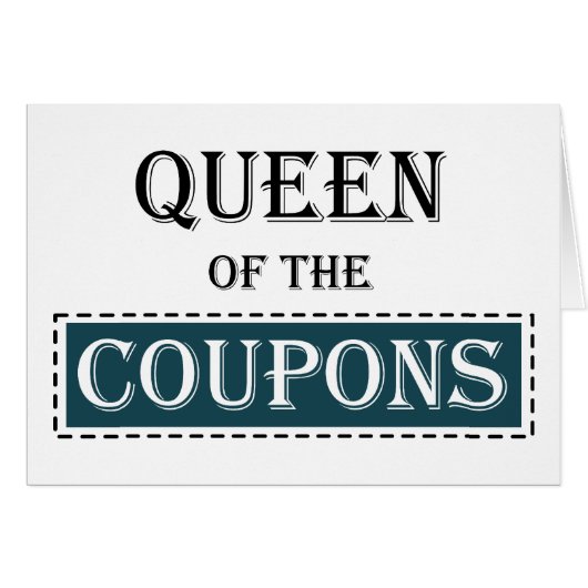 Queen of the Coupons Cards (Front Horizontal)