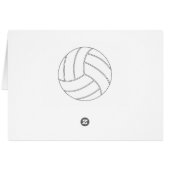 Queen of the Court Girls' Volleyball Greeting Card (Back Horizontal)