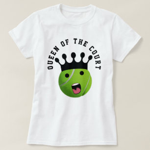 Queen of the Court Green Tennis Ball T-Shirt