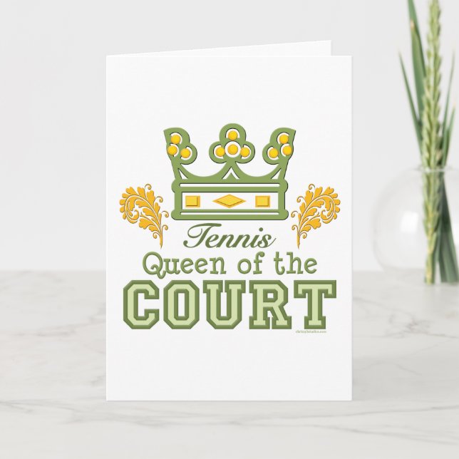 Queen Of The Court Tennis Greeting Card (Front)