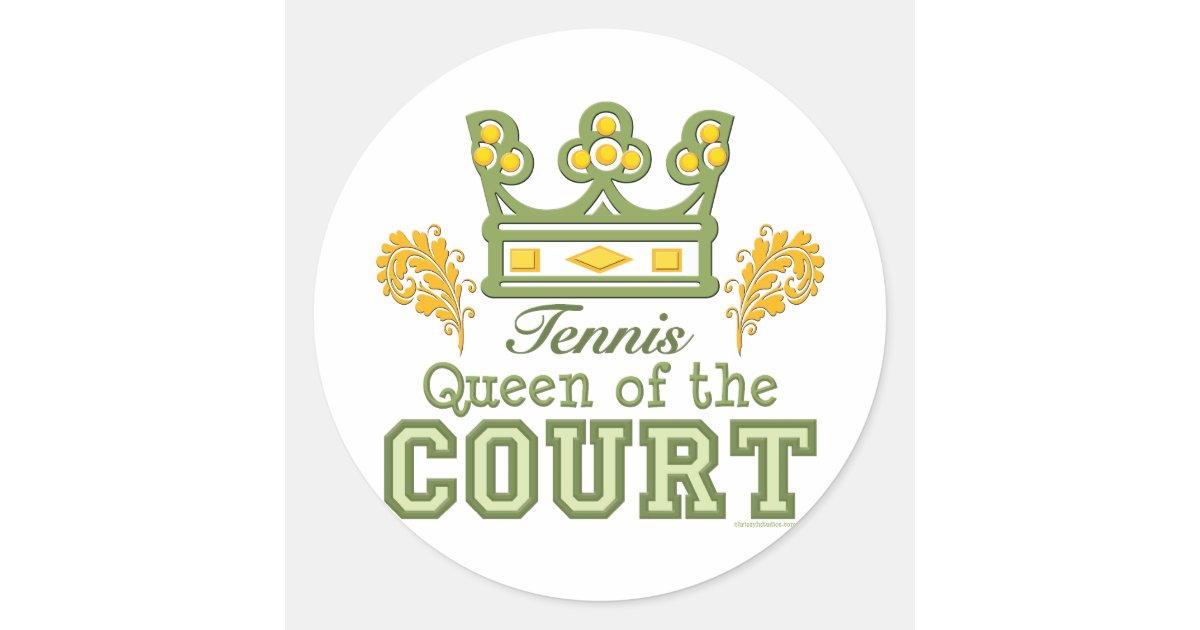Queen of the Court Tennis Stickers Zazzle