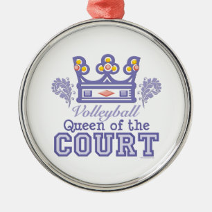 Queen of the Court Volleyball Ornament