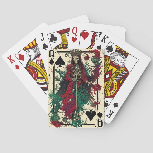 Queen of the Cursed Deck Poker Cards (Back)