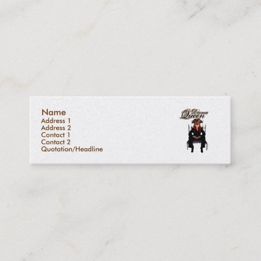 Customizable Queen of the Drama Montage Business Card Templates