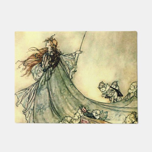 Queen of the Fairies by Arthur Rackham Doormat