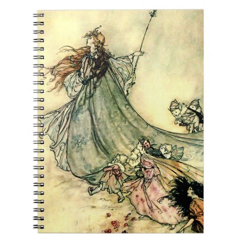 Queen of the Fairies by Arthur Rackham Notebook