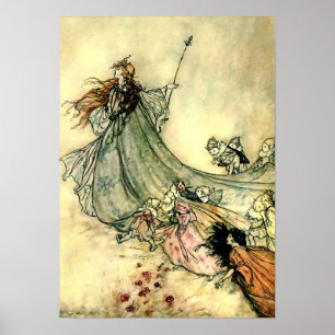 “Queen of the Fairies” by Arthur Rackham Poster
