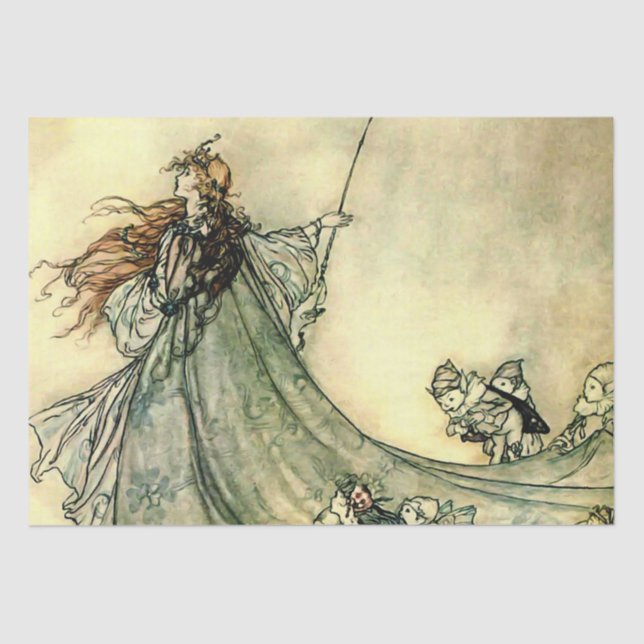 “Queen of the Fairies” by Arthur Rackham Tissue Paper (Front)
