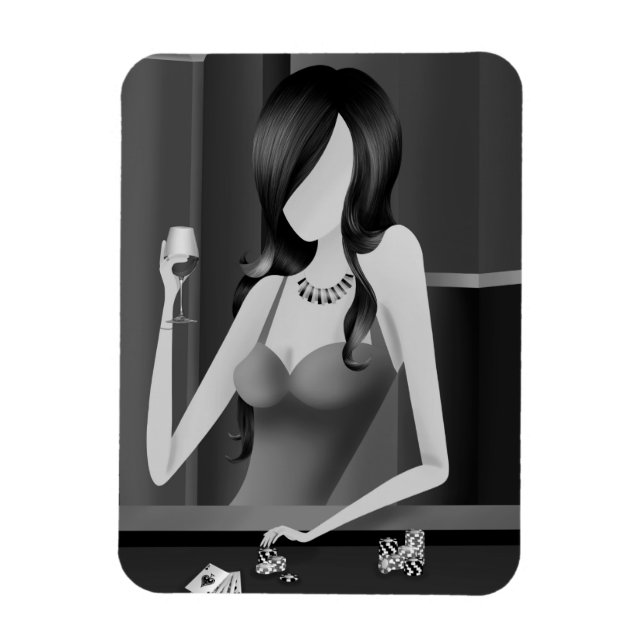 Queen of the Game - Las Vegas  Casino  Magnet (Vertical)