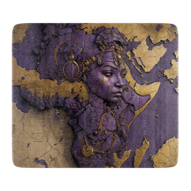 Queen of the Golden Diaspora Cutting Board (Front)