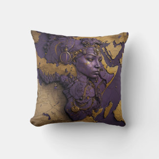 Queen of the Golden Diaspora  Throw Pillow