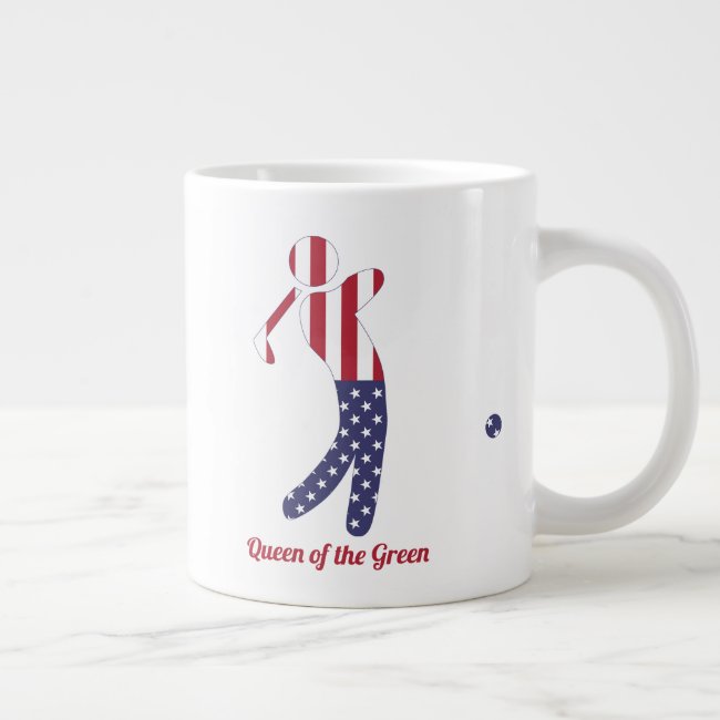 Queen of the Green | American Flag Golf Player