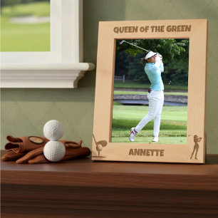 Queen Of The Green Female Golfer Engraved Frames