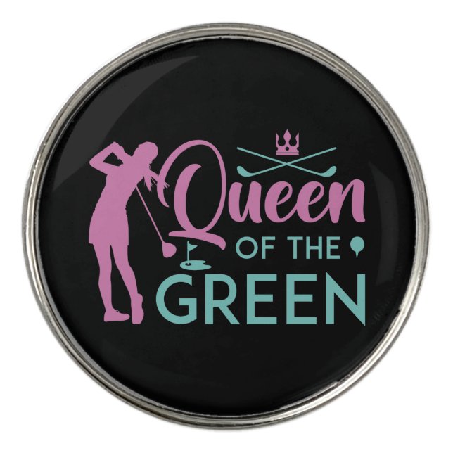 Queen Of The Green Golf Ball Marker (Front)