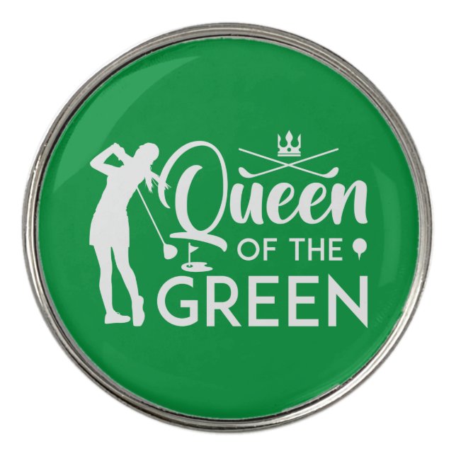 Queen Of The Green Golf Ball Marker (Front)