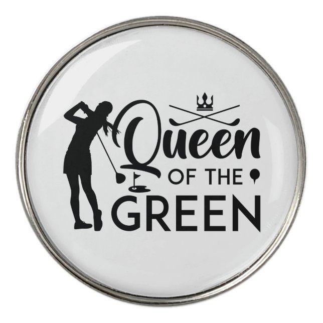 Queen Of The Green Golf Ball Marker (Front)