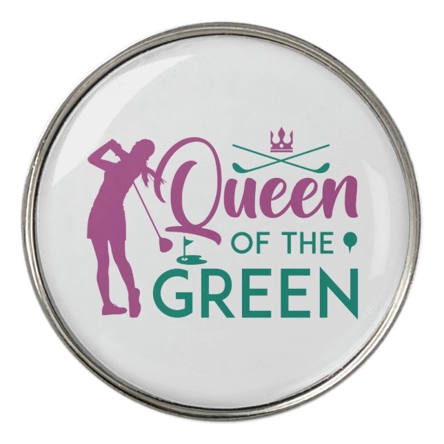 Queen Of The Green Golf Ball Marker (Front)