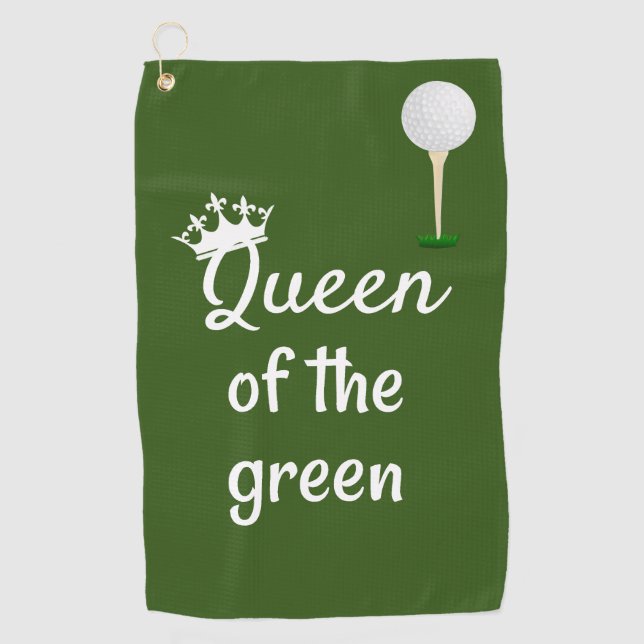 Queen Of the Green Golf Golfing for Her Towel (Front)