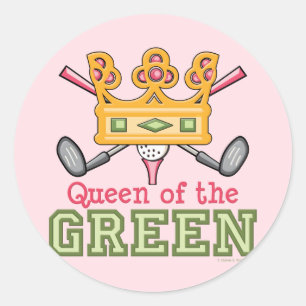 Queen of the Green Golf Sticker