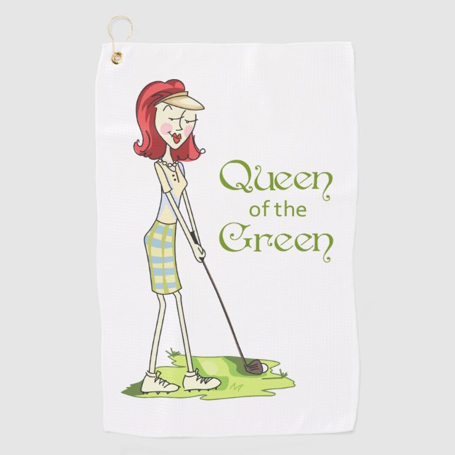 Queen of the Green Golf Towel (Front)