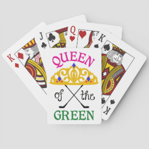 Queen of the Green Poker Cards