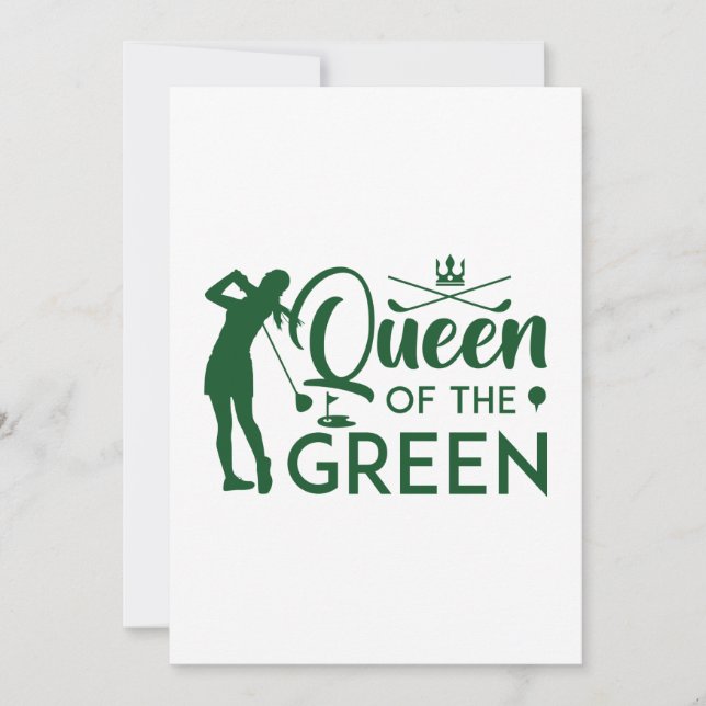 Queen Of The Green Thank You Card (Front)