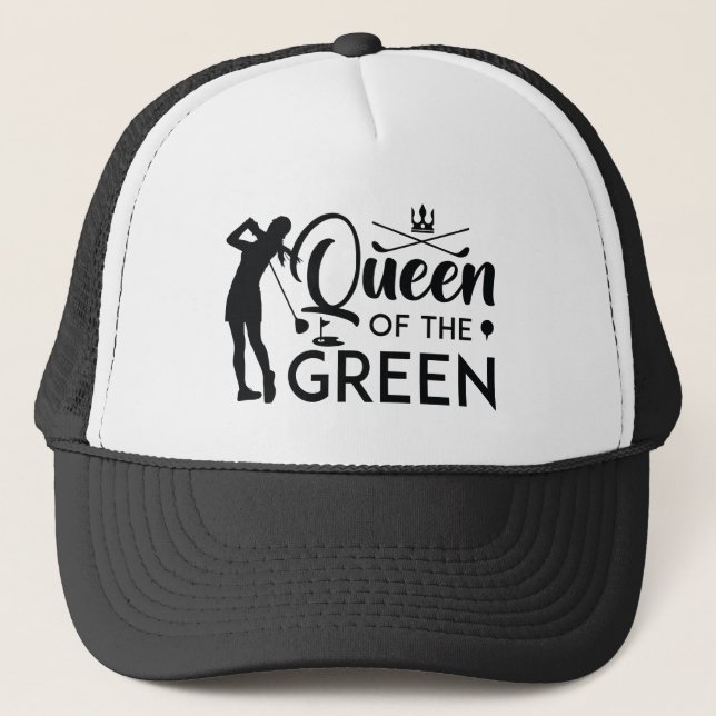Queen Of The Green Trucker Hat (Front)