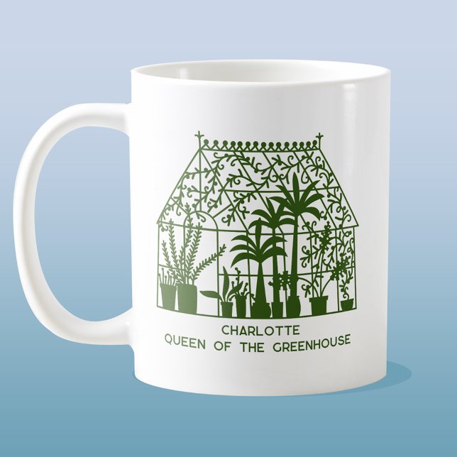 Queen of the Greenhouse Personalized Gardening Coffee Mug (Creator Uploaded)