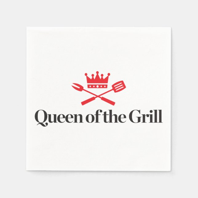 Queen of the Grill Paper Napkins (Front)