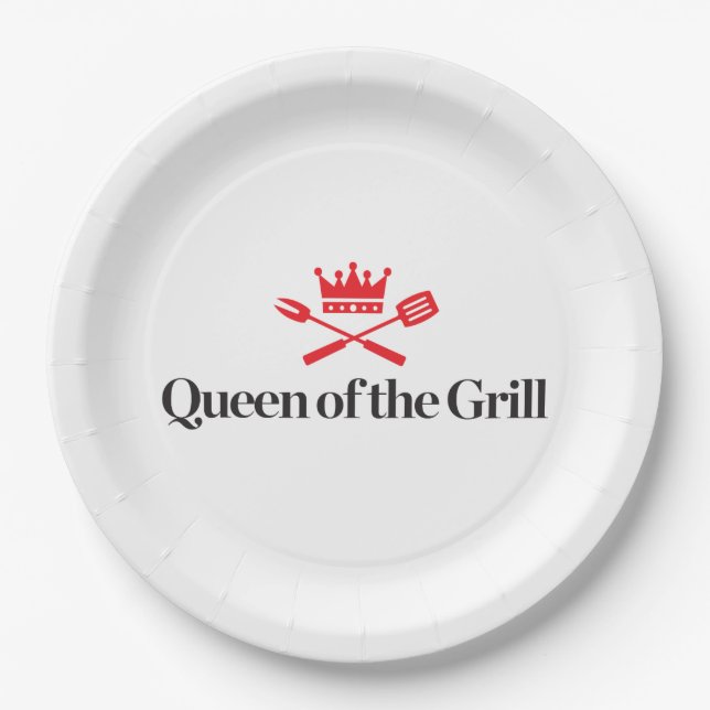 Queen of the Grill Paper Plates (Front)