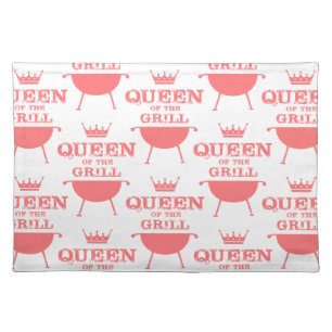 Queen Of The Grill, Pink Cloth Placemat