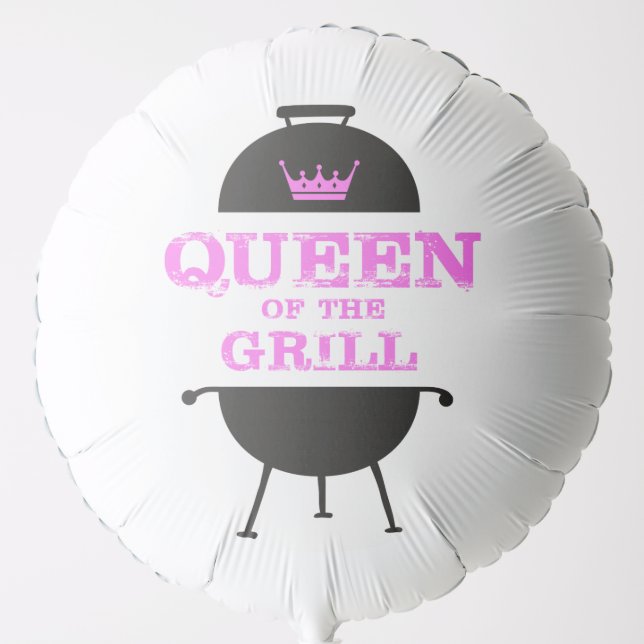 Queen Of The Grill, Pink Crown Pink Balloon (Front)