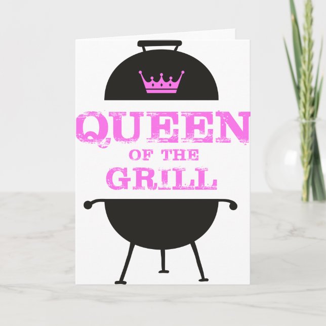 Queen Of The Grill, Pink Crown Pink Card (Front)