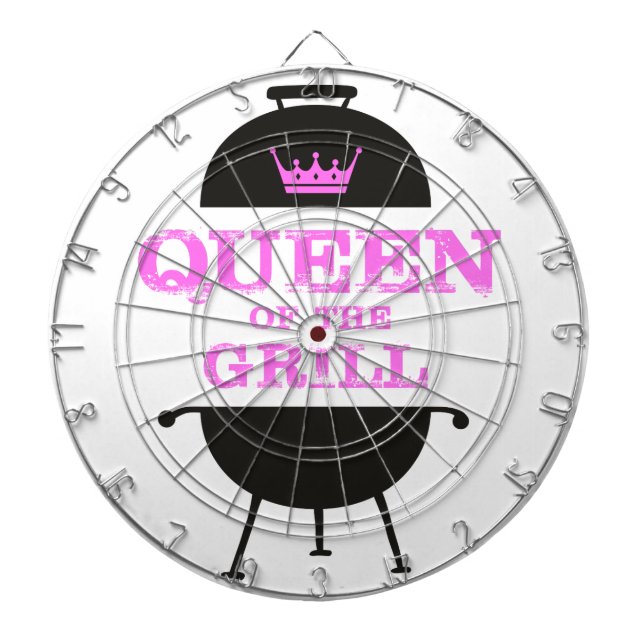 Queen Of The Grill, Pink Crown Pink Dart Board (Front)