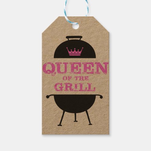 Queen Of The Grill Pink Crown Pink Gift Tags