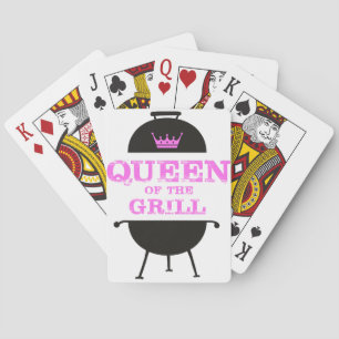 Queen Of The Grill, Pink Crown Pink Poker Cards