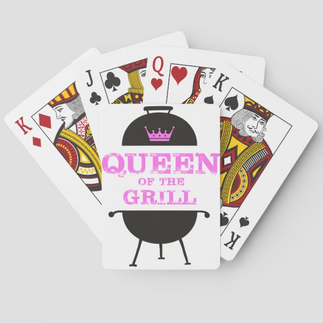 Queen Of The Grill, Pink Crown Pink Poker Cards (Back)