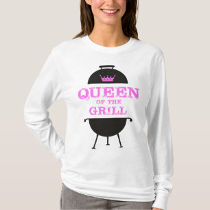Queen Of The Grill, Pink Crown Pink T-Shirt