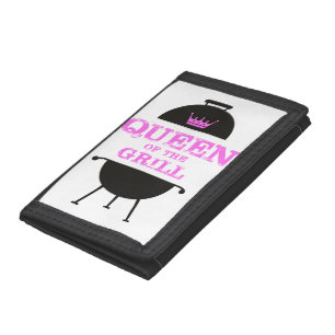 Queen Of The Grill, Pink Crown Pink Trifold Wallet