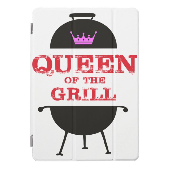 Queen Of The Grill, Pink Crown Red iPad Pro Cover (Front)