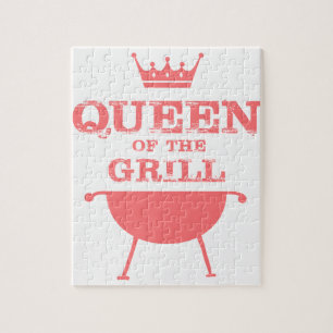 Queen Of The Grill, Pink Jigsaw Puzzle