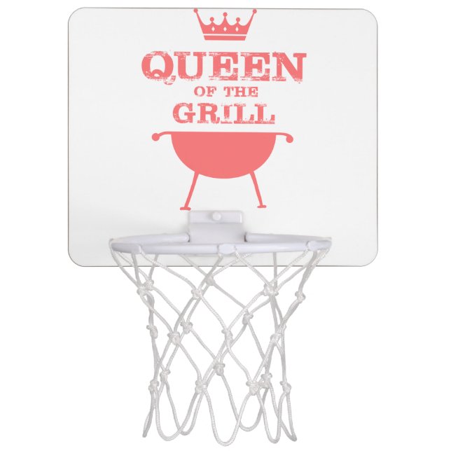 Queen Of The Grill, Pink Mini Basketball Hoop (Front)
