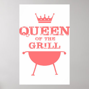 Queen Of The Grill, Pink Poster