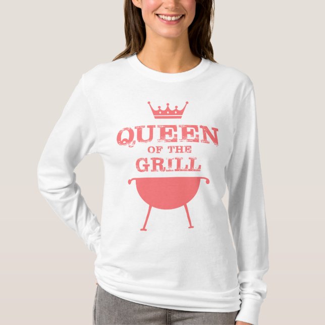 Queen Of The Grill, Pink T-Shirt (Front)