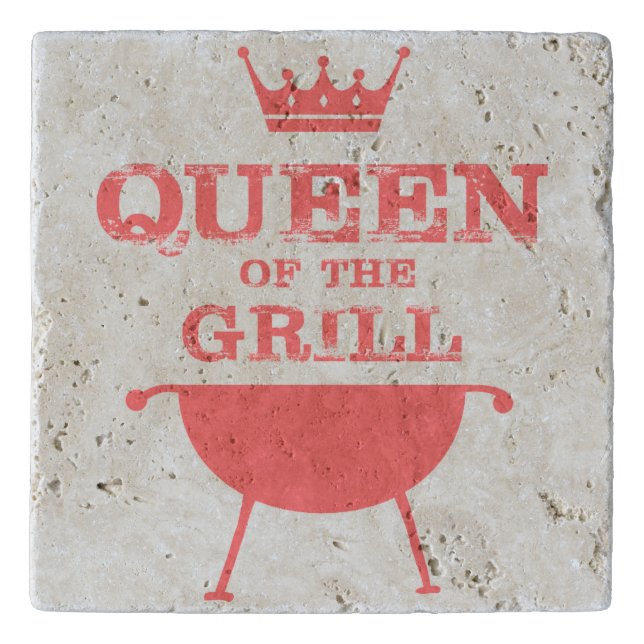 Queen Of The Grill, Pink Trivet (Front)