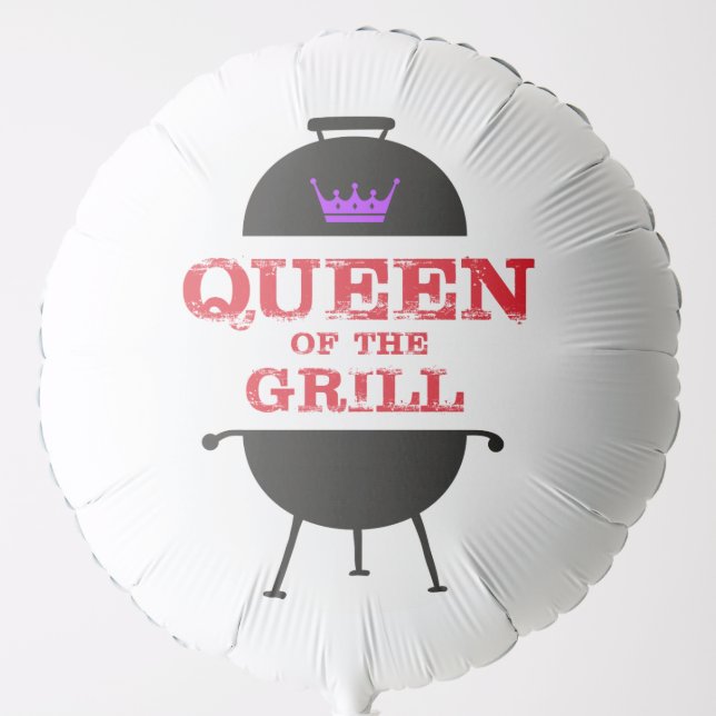 Queen Of The Grill, Purple Crown Red Balloon (Front)
