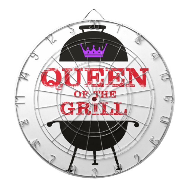 Queen Of The Grill, Purple Crown Red Dart Board (Front)